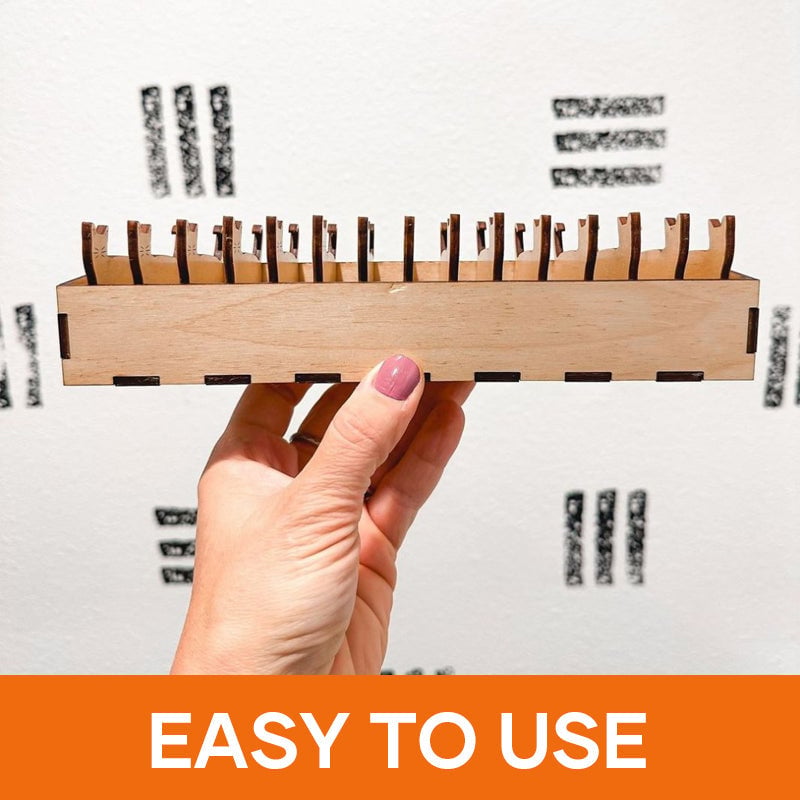 Stickgarn-Organizer | Hasen-Spulen-Set aus Holz | 16-teilig | Inklusive Aufbewahrungsbox