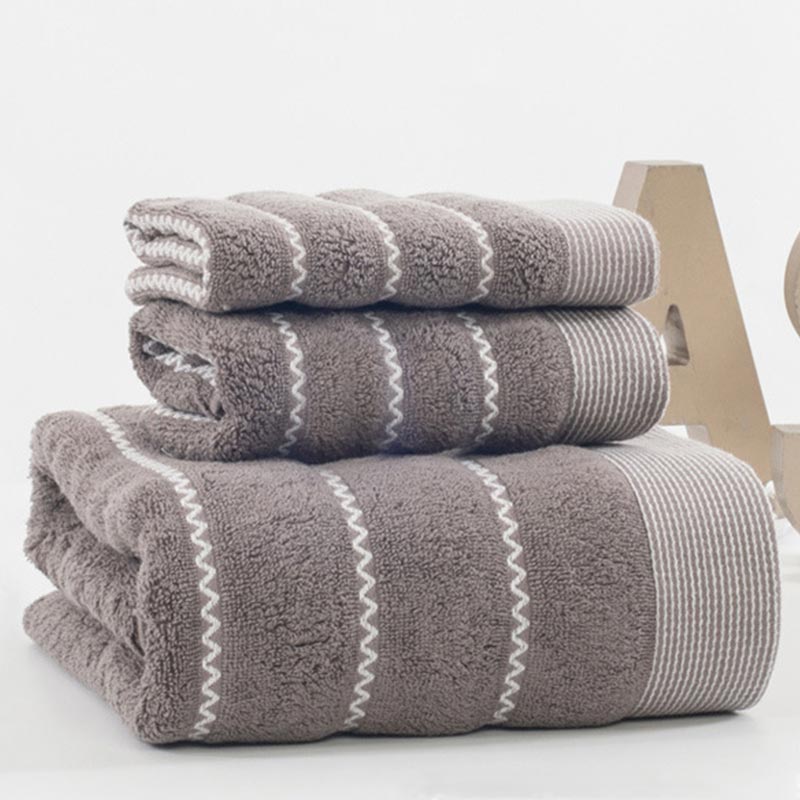 Gestreiftes Badetuch Badetuch Set 100% Baumwolle | Brehn