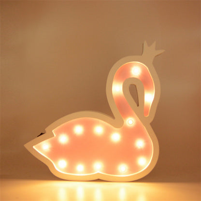 Dekorative LED Schwan Wandlampe