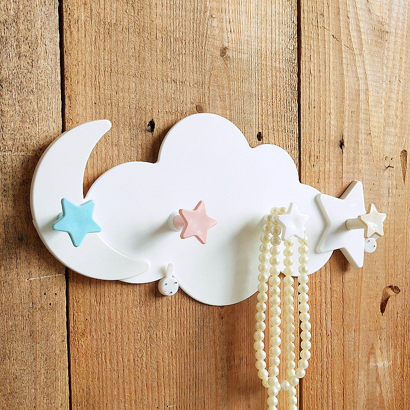 Dekorativer Wolken-Wandhaken-Organizer