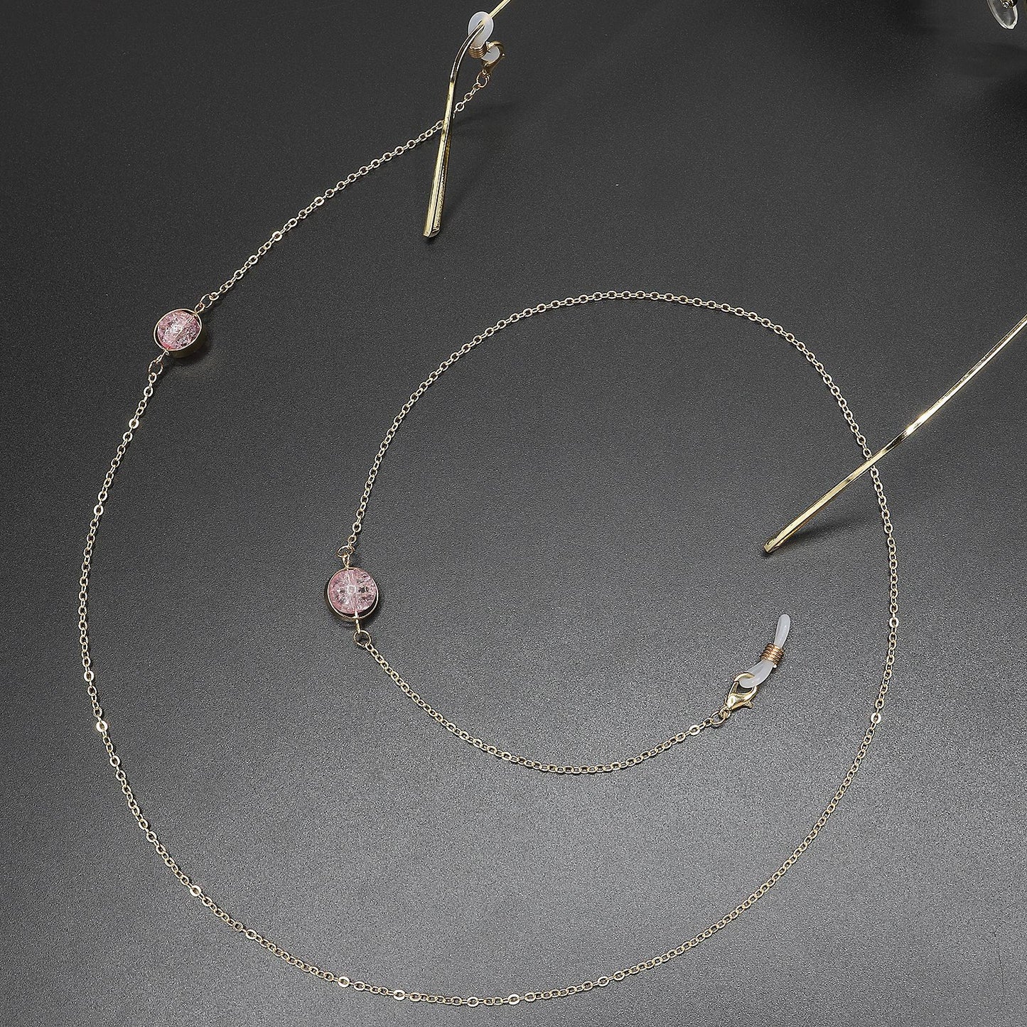 Luxuriöser, mit Perlen besetzter Brillenhalter Brehn