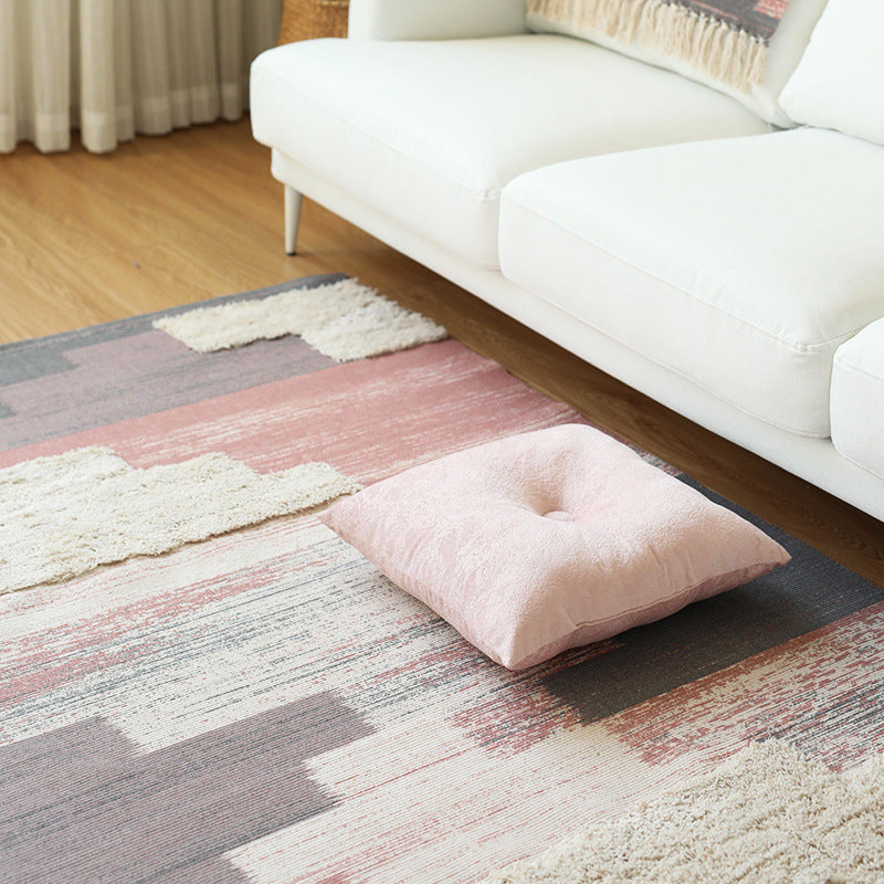 Moderner gewebter Wohnzimmer-Teppich mit abstrakter Struktur und getufteten Hochflor-Akzenten Brehn