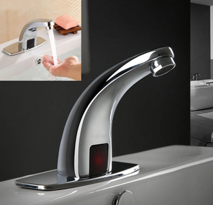 Automatischer berührungsloser Badezimmerspülenwasserhahn. | Brehn