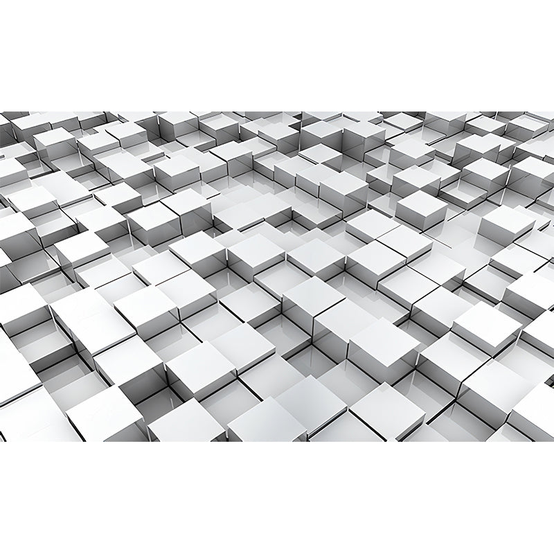Brehn | Ganze Foto Stil Tapete mit 3D-Effekt Hexagon in Dunkler Farbe für Wohnzimmer, Maßgeschneidert