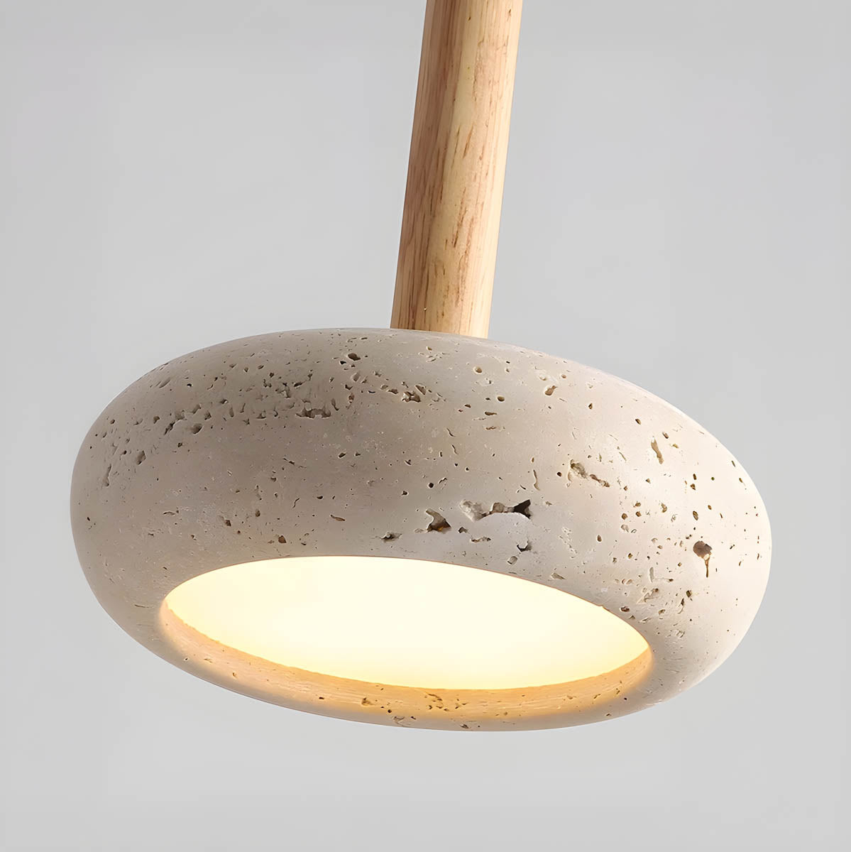 Brehn | GlowStone Deckenlampe - Natürliche Travertin LED Pendelleuchte