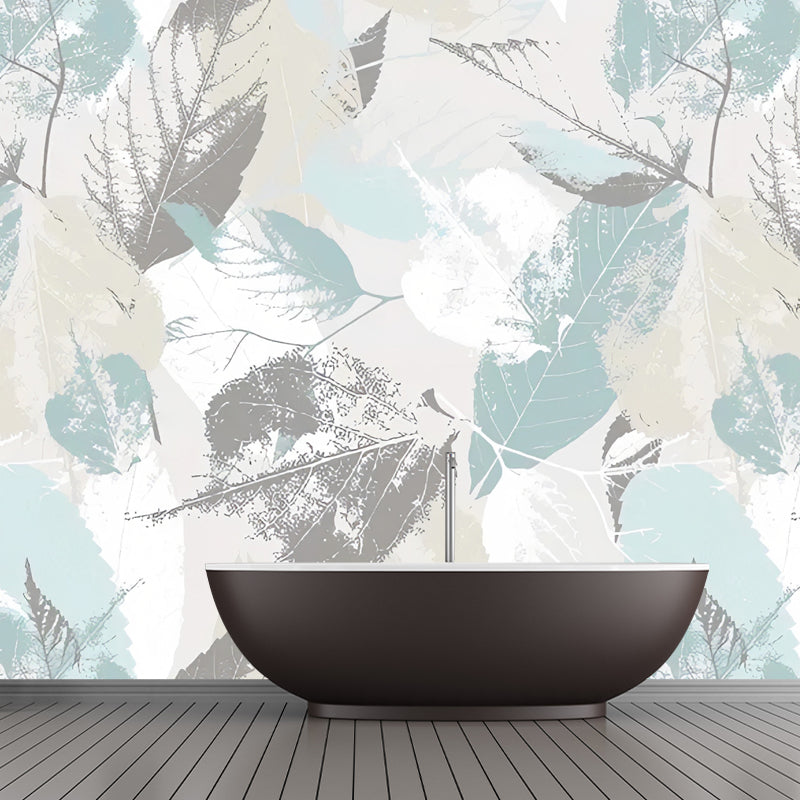 Brehn | Tropical Leaf Texture Wallpaper for Living Room Scandinavian Wall Art, Custom Made