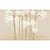 Brehn | Benutzerdefinierte Illustration Minimalistische Wandtapete für das Wohnzimmer mit eleganter Magnolie in Beige und Gelb