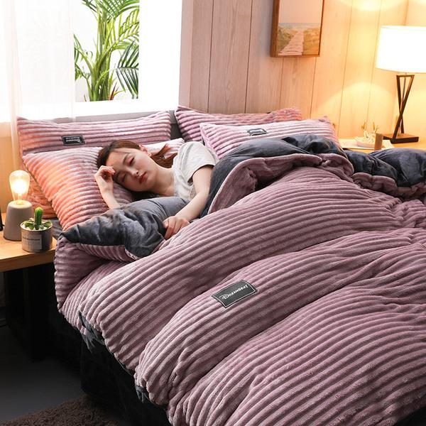 Verdickte Corduroy Samt Bettwäsche Set