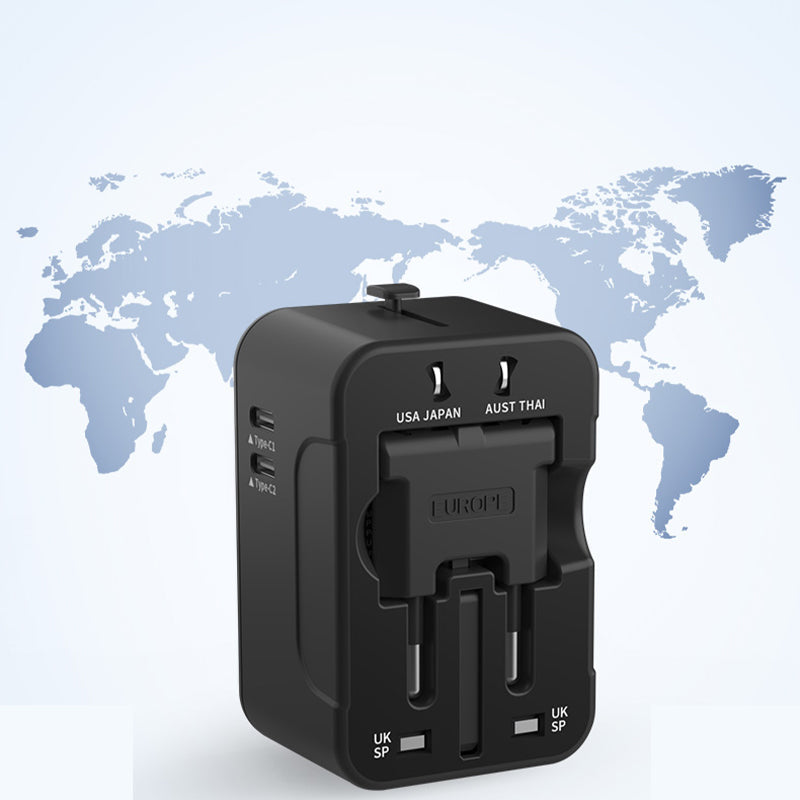 Universeller Reiseadapter mit dualen USB-Anschlüssen | Brehn
