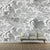 Brehn | Minimalistische Wolkenwandmalerei in Grau Wohnzimmer Wandverkleidung, Personalisierte Größe Verfügbar