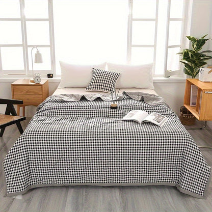 Elegante Preppy Karomuster Sommerdecke für kühle Nächte | Brehn