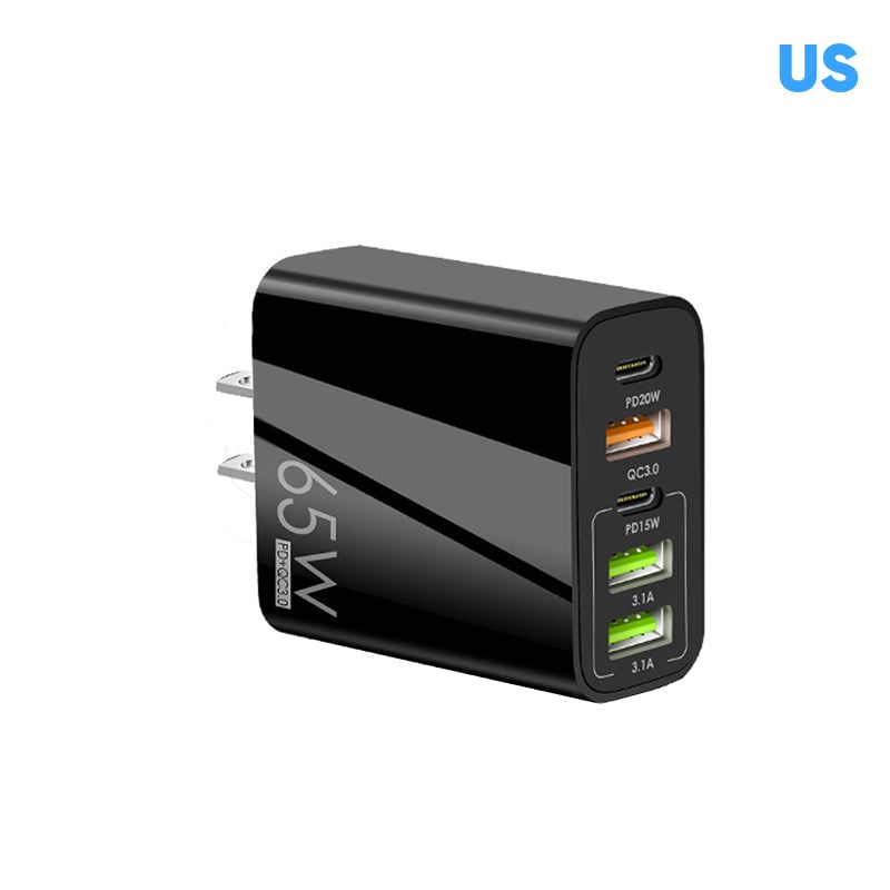Multi-Port-Adapter 65W Schnellladegerät - US-Standard | Brehn