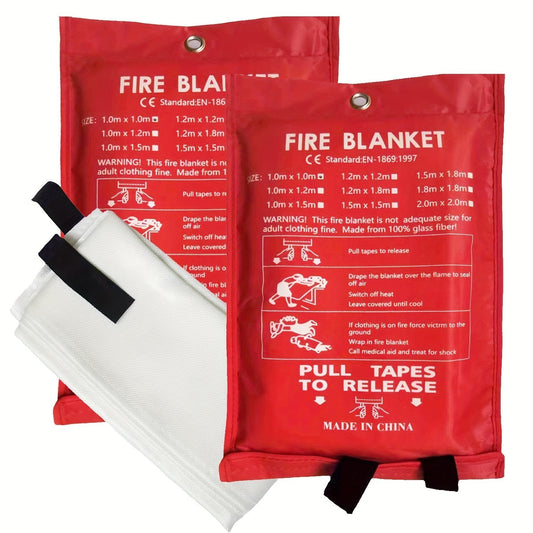 Feuerfestes Fiberglas-Feuerdecke – Kompakte Sicherheitsdecke für Zuhause, Küche und Auto | Brehn