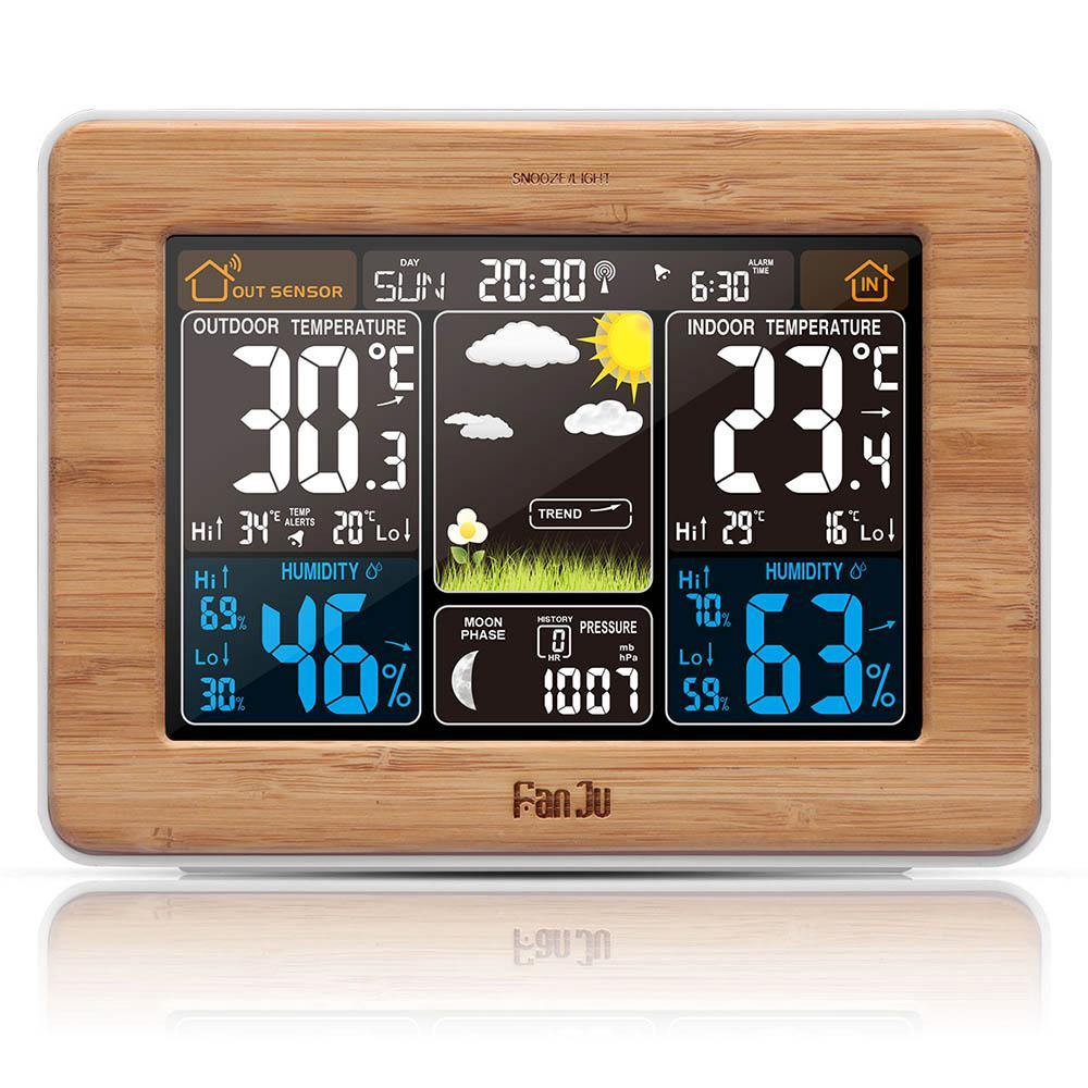 FanJu FJ3365 Smartwatch mit Wettersteuerung und rechteckigem Farbdisplay