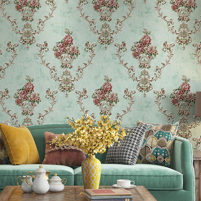 Brehn | Blühende Blumen Wandkunst Unpasted Tapetenrolle für Esszimmer Dekor, 20,5" x 33'