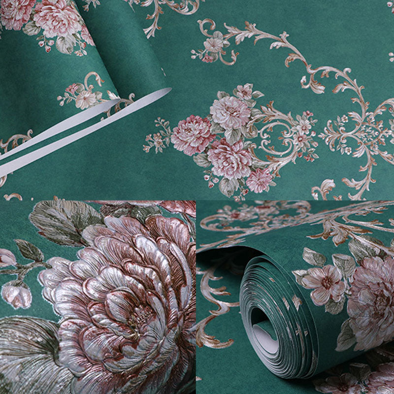 Brehn | Blühende Blumen Wandkunst Unpasted Tapetenrolle für Esszimmer Dekor, 20,5" x 33'