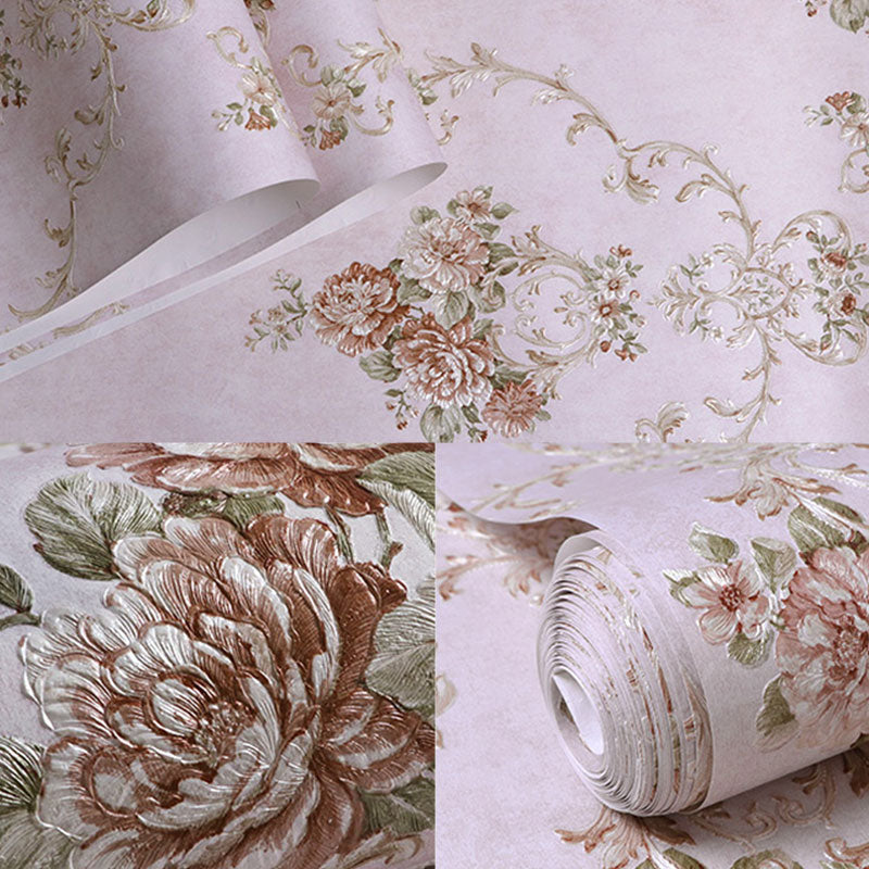 Brehn | Blühende Blumen Wandkunst Unpasted Tapetenrolle für Esszimmer Dekor, 20,5" x 33'