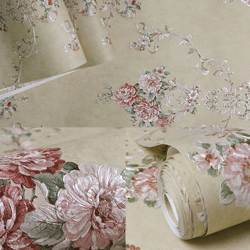 Brehn | Blühende Blumen Wandkunst Unpasted Tapetenrolle für Esszimmer Dekor, 20,5" x 33'