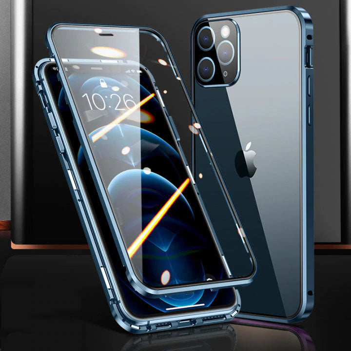 Brehn | Magnetisches gehärtetes Glas doppelseitig geeignet für iPhone