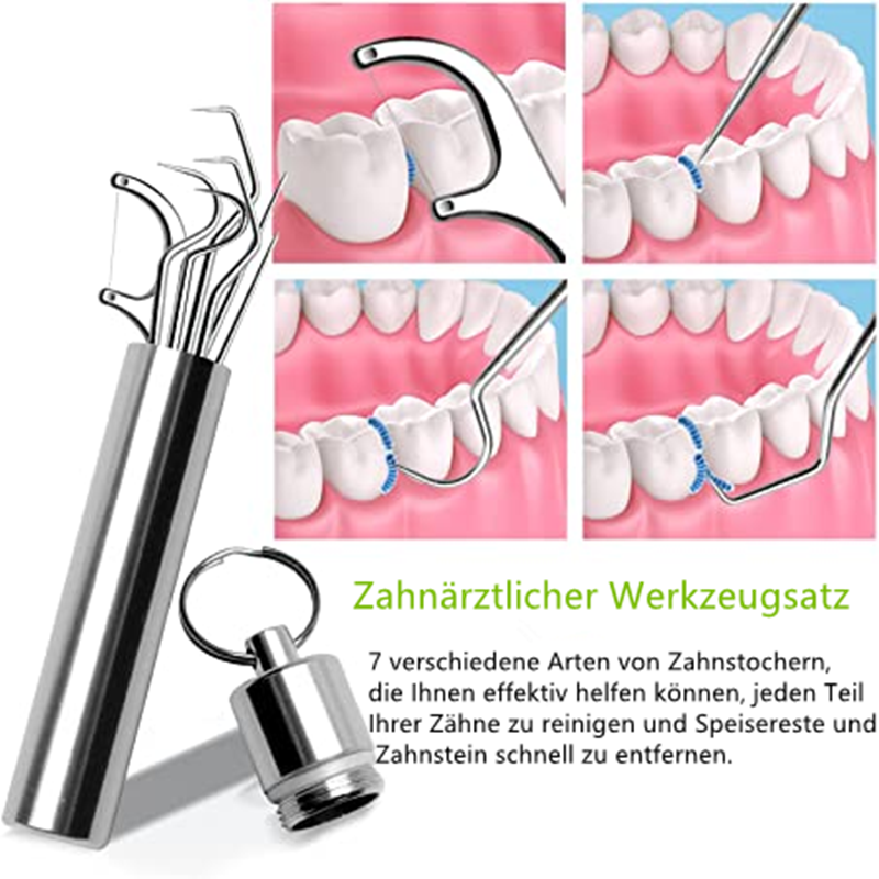 Brehn | Zahnstocher-Set aus Edelstahl (7 Stk)