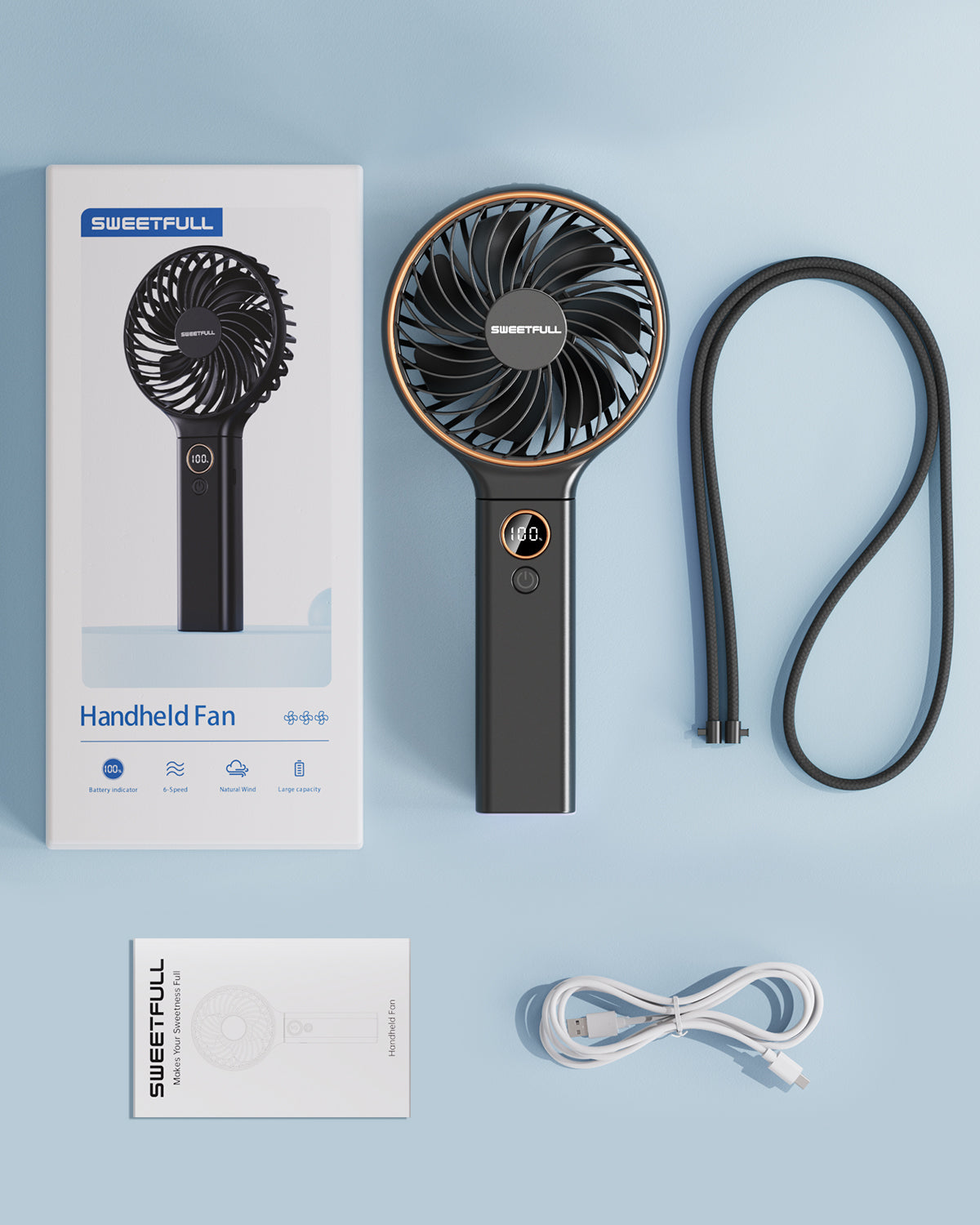 Handventilator, Tragbarer Ventilator 5000mAh | Brehn