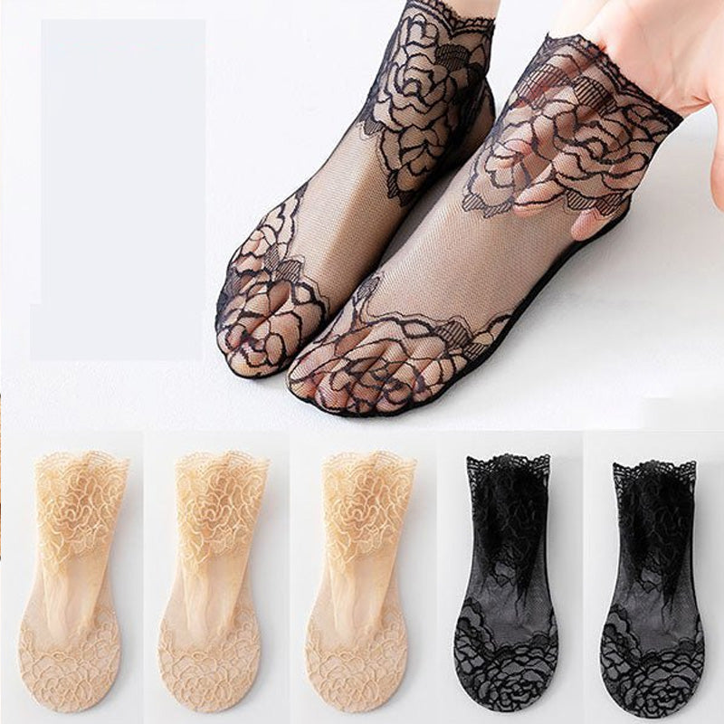 Brehn | Damenmode Spitze Socken (6 Paare)
