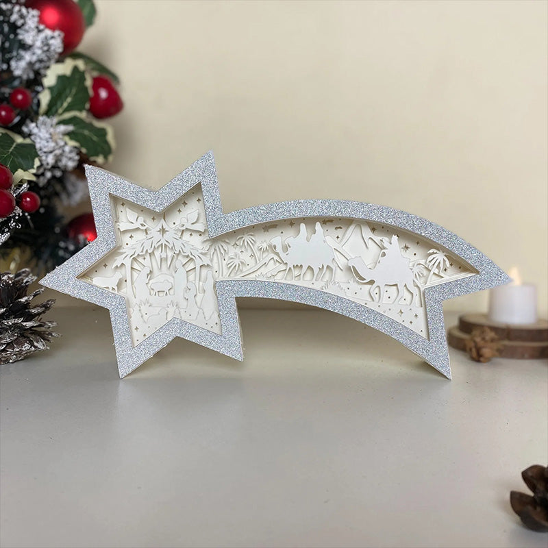 LED-Weihnachtsstern aus Holz