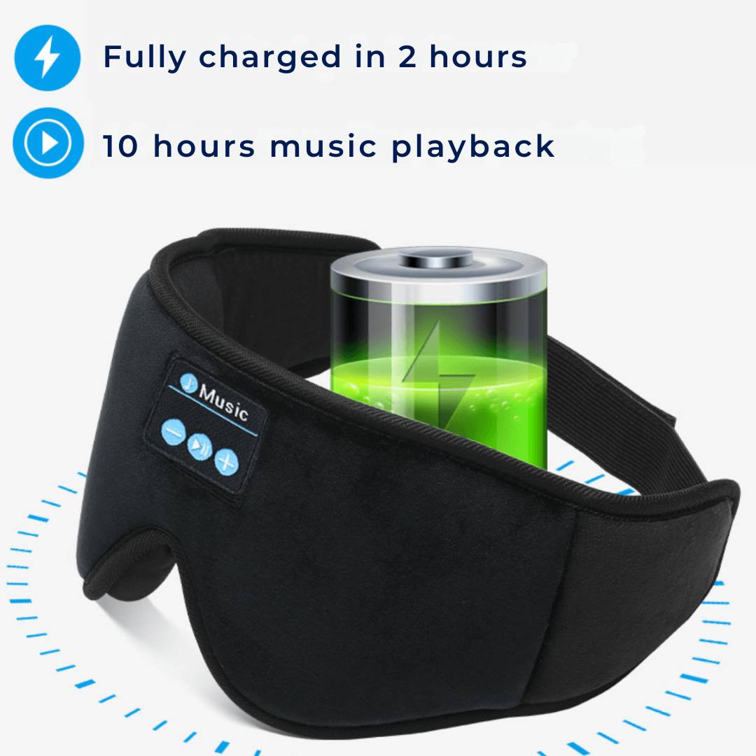 DreamSounds Bluetooth Schlafmaske mit integrierten Kopfhörern | für Reisen - Meditation - Lichtblockierende Komfort Brehn