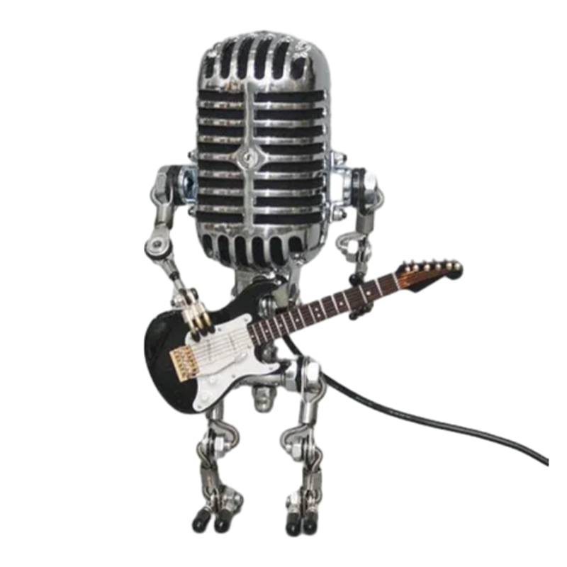 Retro-Mikrofon-Roboter-Metall-Schreibtischlampe | Brehn