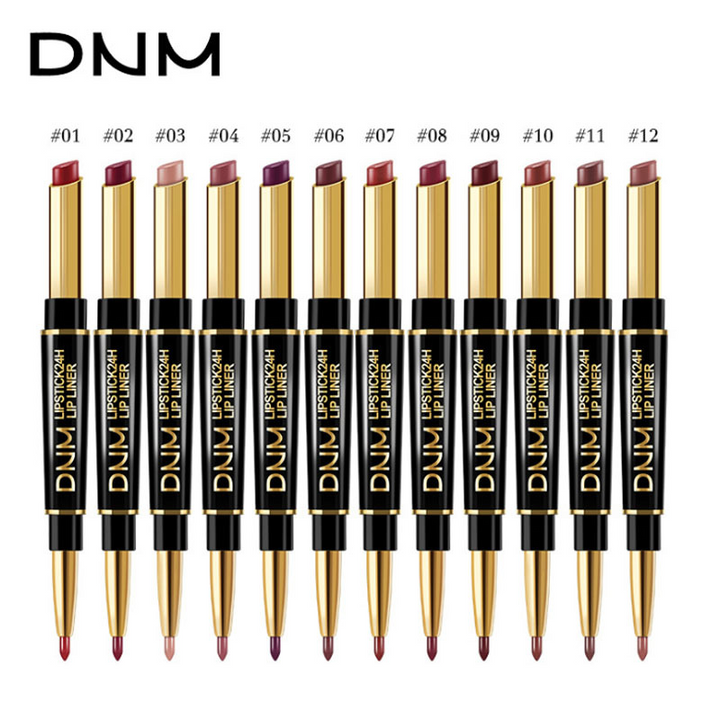Brehn | 2-in-1 Dual-Lippenstift & Konturenstift | Matte Textur & Long-Lasting Finish | Hochpigmentiert & Wasserfest | 12 Farbvarianten für Präzisions-Makeup
