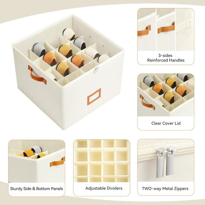 Brehn | Zusammenklappbare Schuh-Organizer-Box mit transparentem Deckel