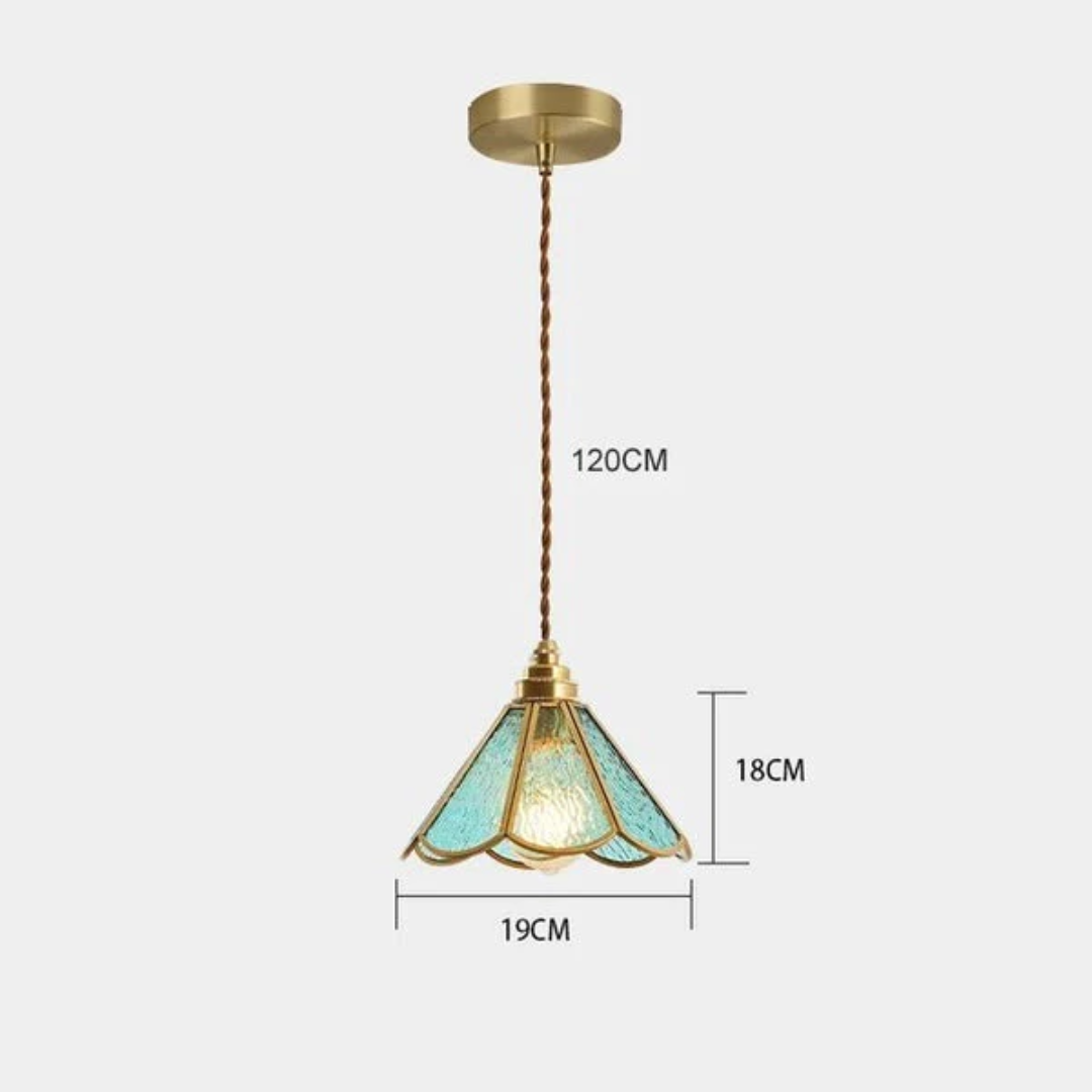 Brehn | Design Pendelleuchte Buntglas