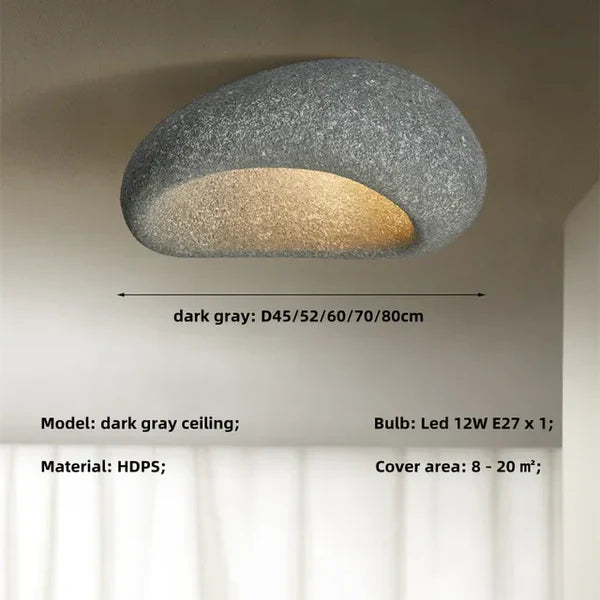Brehn | Natürliche Wabi Sabi Deckenlampe - SereneAura
