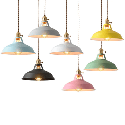Brehn | Vintage Pastellpendelleuchte - Metallische Eleganz - Sanfte Atmosphäre
