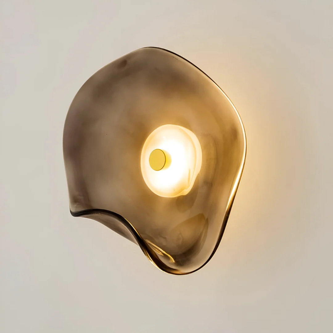 Brehn | Gekrüppte Glas Wandlampe