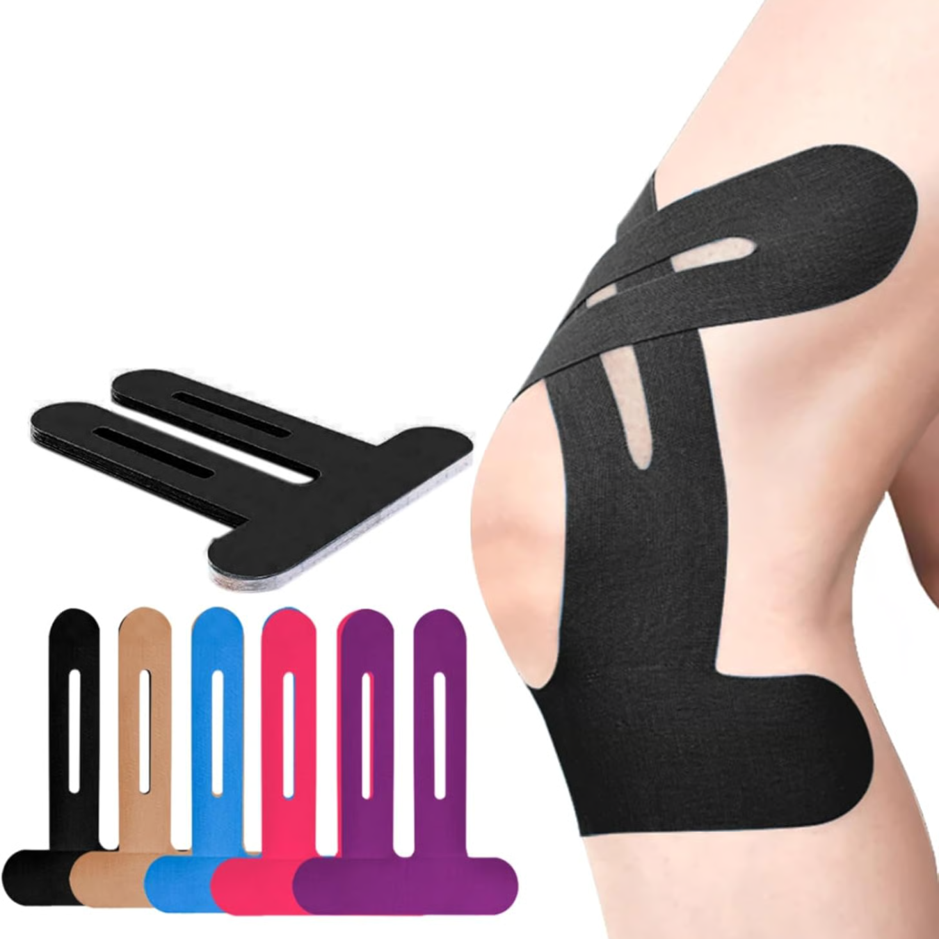 Brehn | Knee Tape FlexiSupport – Vorgefertigtes Kinesio-Tape für direkte Unterstützung