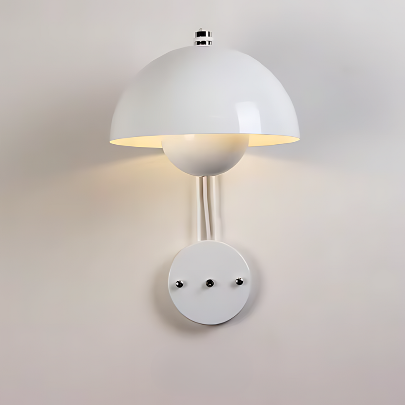 Moderne LED-Wandleuchte im Pilzdesign