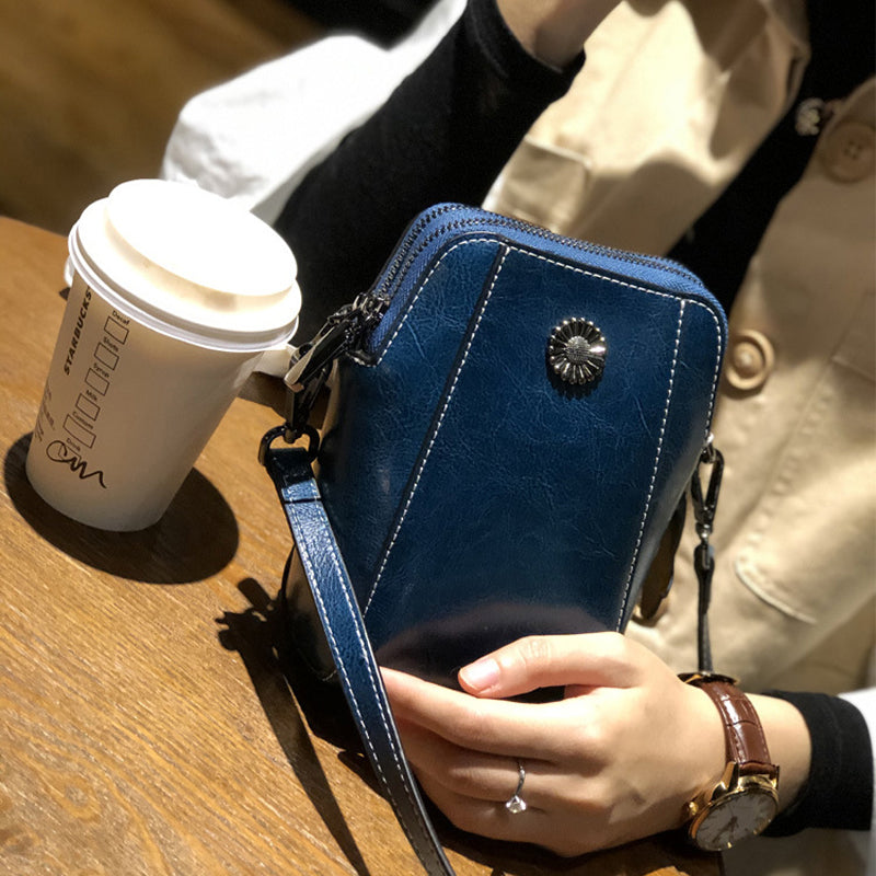 Handytasche aus weichem Leder für Damen
