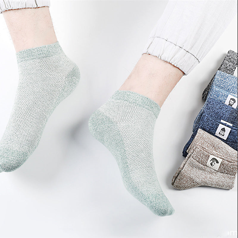 Brehn | Herren Geschäfts atmungsaktive antibakterielle Deodorant Socken (5PCS)