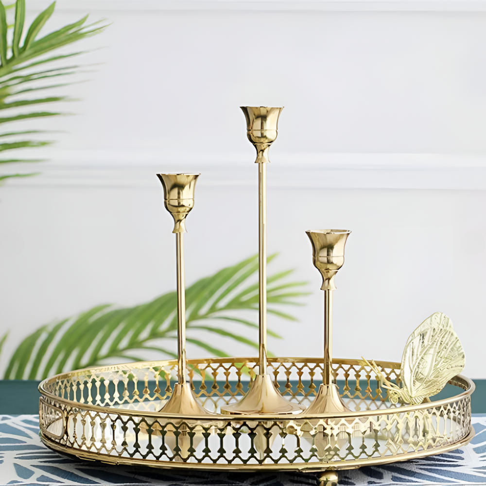 Gold Taper Kerzenhalter Set | Brehn
