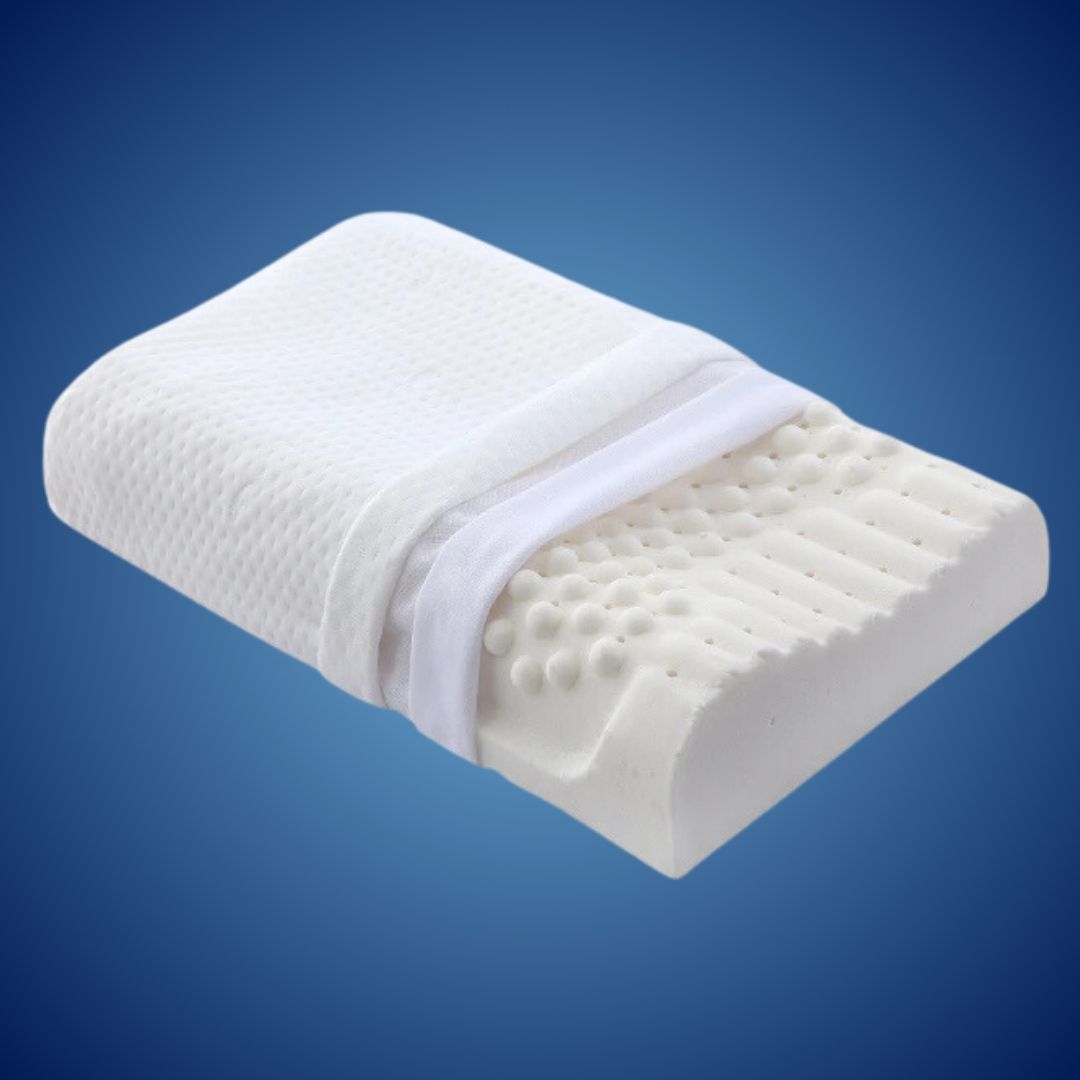 EcoNeck Comfort | 100% Naturkautschuk Orthopädisches Kissen - gegen Nackenschmerzen - Bequemes und Unterstützendes Kissen - Besserer Schlaf - Wellness Brehn