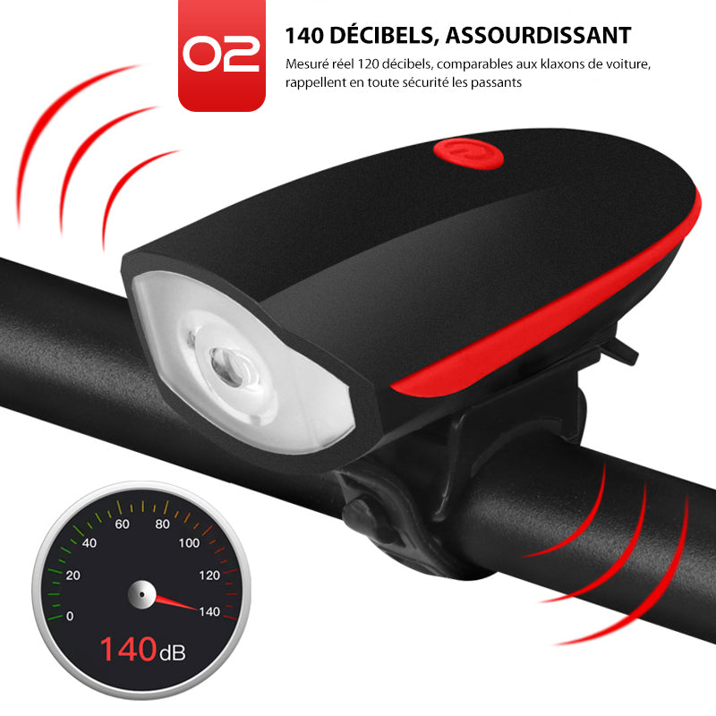 Wiederaufladbare USB-Mountainbike-Frontleuchte | Brehn