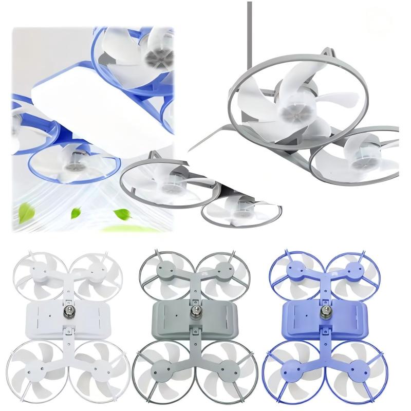Moderner Deckenventilator mit vier Blättern und Licht | Brehn