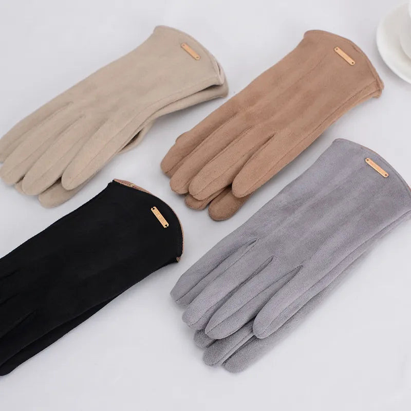 Klassische Wildleder Damen Handschuhe - SuaveTouch