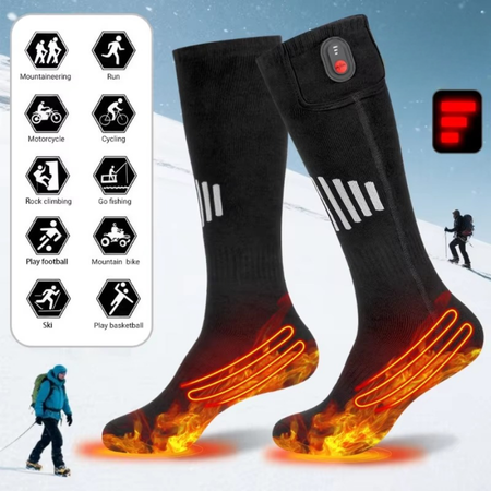Wiederaufladbare, per USB beheizbare Socken mit elektrischer Wärmefunktion für kaltes Wetter