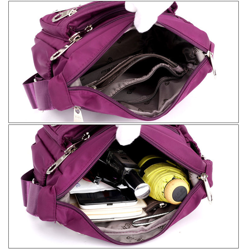 Brehn | Damen Mehrschichtige Nylon Umhängetasche