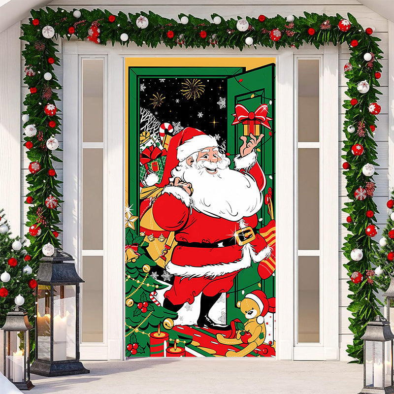 Brehn | Weihnachts Tür Banner, Weihnachtsmann Türabdeckung Feiertagsdekoration