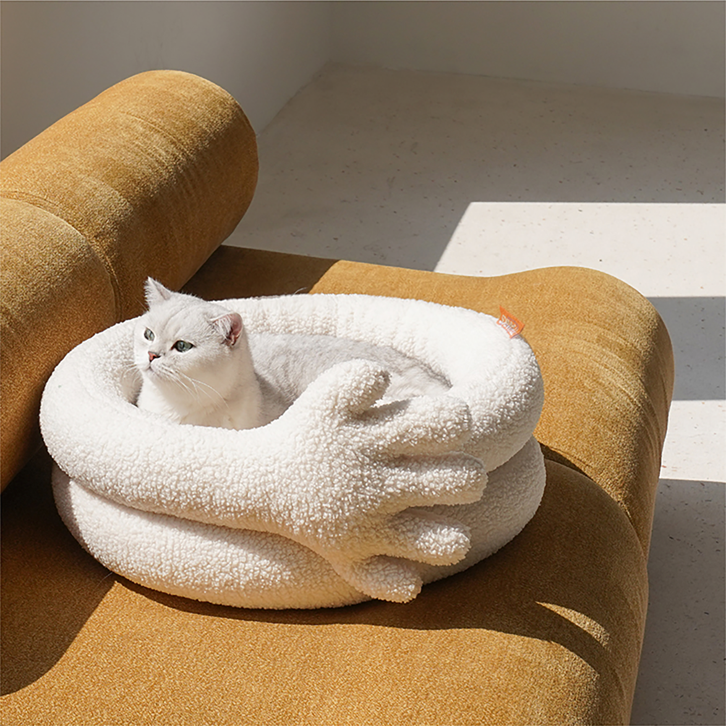 Pawsome Gesture Haustierbett Bequem Plüsch Hund Katze Bett Abnehmbares Kissen | Brehn