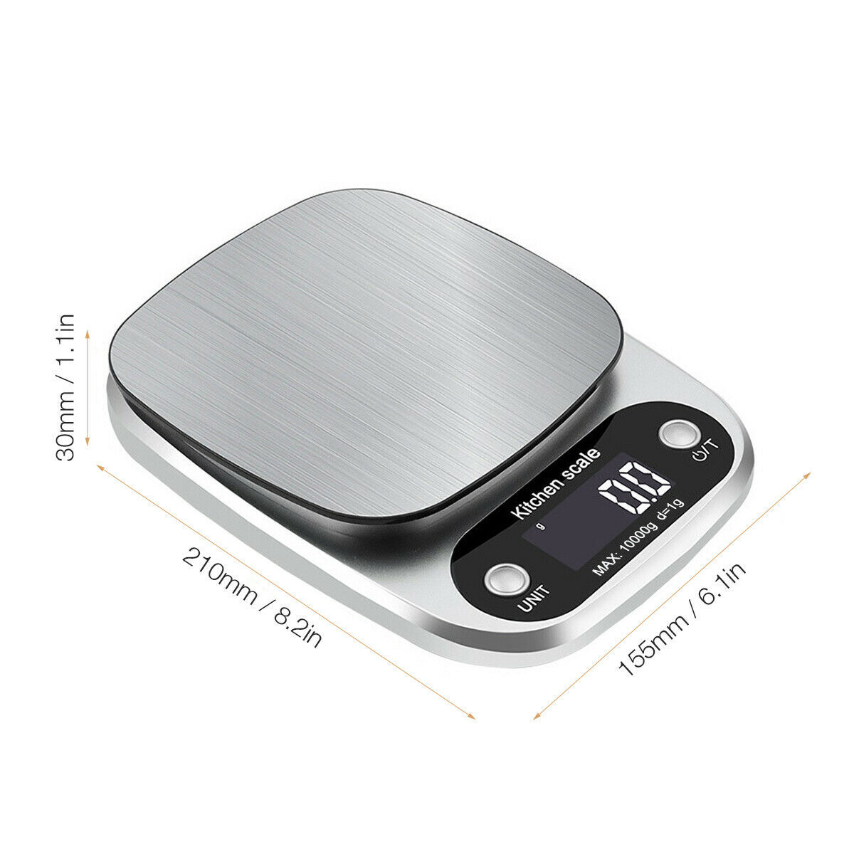 Digitale Küchenwaage, 10 kg Kapazität. | Brehn