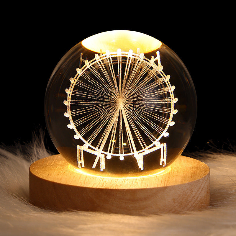 3D Galaxy Kristallkugel LED Nachtlicht | Brehn